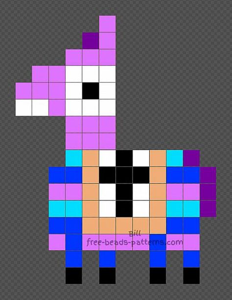 Fortnite Lama Hama Beads iron beads pattern 12x16 Iron Beads Pattern, Fortnite Lama, Image Pixel Art, Capas Minecraft, Modele Pixel Art, Easy Perler Bead Patterns, Melty Bead Patterns, Pearl Beads Pattern, Fuse Bead Patterns