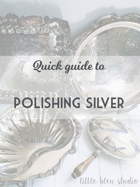 How to: Polish Silver How To Polish Copper, Silver Platters, Silver Trays, Polish Silver, Quick Guide, Diy Cleaning Products, Vintage Silver, Wedding Sneaker, The Wall