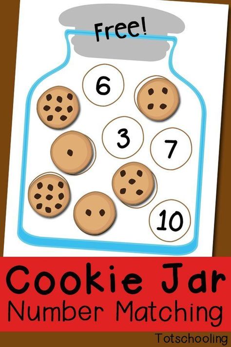 Preschoolers will love this FREE printable cookie jar number matching game. Includes numbers 1-10 with two levels of difficulty. One jar shows numbers and another jar shows number words for children learning to read. Games Kindergarten, Teaching Child To Read, Word Games For Kids, Preschool Counting, Cookie Craft, Math Games For Kids, Kindergarten Math Activities, Numbers Preschool, Math Activities Preschool