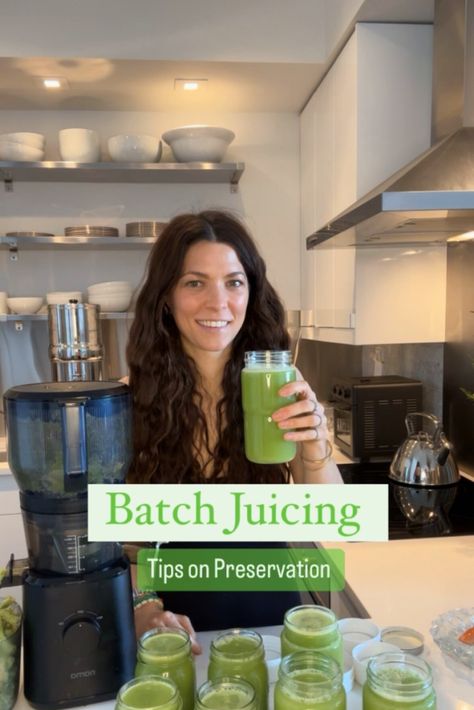 Batch Juicing Tips   Video Batch Juicing, Cold Pressed Juice Recipes, Juicing Tips, Fresh Juice Recipes, Celery Juice Benefits, Gut Health Diet, Inflammation Diet, Gut Healing Recipes, Gut Health Recipes