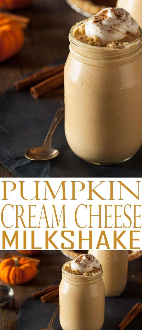 Weight Watchers Banana Bread, Cheesecake Milkshake, Pumpkin Milkshake, Pie Milkshake, Nonalcoholic Drinks, Egg Cream, Pumpkin Cream Cheese, Pumpkin Cream Cheeses, Fall Festivities