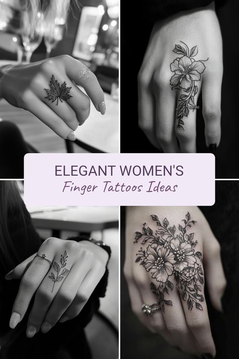 Explore charming options for classy women's finger tattoos that express individuality and style. From delicate floral designs to elegant symbols, finger tattoos offer a unique way to showcase personal meaning through body art. Discover various inspirations that are perfect for those looking for minimalist pieces or more intricate designs. Whether you're considering your first tattoo or looking to add to your collection, this guide on finger tattoos for women will help you find the perfect piece that reflects your personality beautifully. Finger Tattoos Ideas, Finger Tattoos For Women, Crab Tattoo, Sun Tattoo Designs, Finger Tattoo For Women, Birth Flower Tattoos, Sun Tattoos, Feminine Tattoo, Floral Tattoo Design