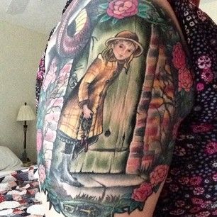 The Secret Garden | 50 Incredible Tattoos Inspired By Books From Childhood Secret Garden Tattoo, Tattoos Inspired By Books, Garden Tattoo Sleeve, Hobbit Tattoo, Book Inspired Tattoos, Frankenstein Tattoo, Winnie The Pooh Tattoos, Little Prince Tattoo, Tattoo Sleeve Ideas