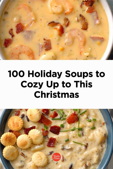 Soup Dinner Ideas, Holiday Soup Recipes, Slow Cooker Christmas, Holiday Soups, Crockpot Christmas, Christmas Soup, Homemade Soup Recipe, Best Soup Recipes, Soup Dinner