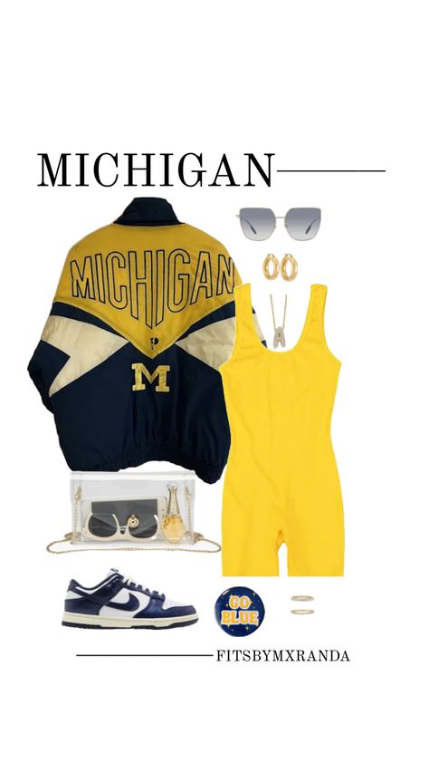 MICHIGAN GAMEDAY FIT #outfitinspo #gameday #gamedayfit #gamedayoutfit #outfit #michigan Michigan Game Day, Tailgate Clothes, College Gameday Outfits, Blue Game, Tailgate Outfit, College Fits, Game Day Outfit, Go Blue, University Of Michigan