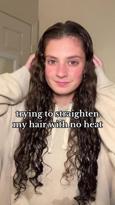 How To Straighten Your Hair Without Heat, Hair Without Heat, Heatless Hairstyles, Hair Straight, No Heat, New Ideas, Girls Out, Straight Hairstyles, Hair Straightener