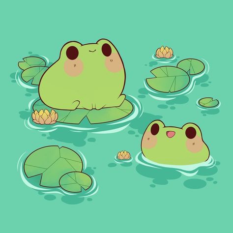 Frog Anatomy, Frog And Toad Are Friends, Frog Things, Frog Wallpaper, Frog Drawing, Frog Art, Cute Kawaii Drawings, Cute Doodle Art, Doodle Art Designs