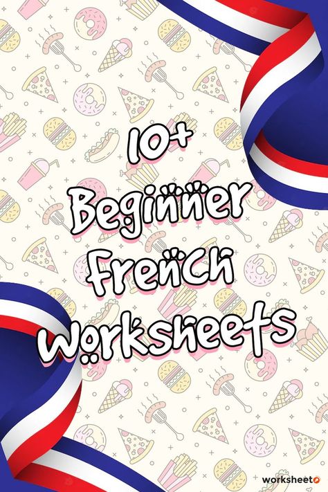 Get ready to learn French with these fun and interactive beginner worksheets. Start speaking the language of love today! #FrenchLearning #LanguageGoals #FrenchLearning #FrenchBeginners #LearningFrench #beginnerfrenchworksheets French Lessons For Beginners, Beginner French, Free French Lessons, Learn French Fast, Learning French For Kids, Learn French Beginner, Learn To Speak French, French Conversation, Language Of Love