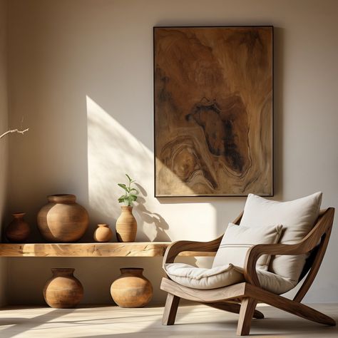 Embracing the essence of "Minimal Bohemian" in this cozy corner of living room. Less is truly more in this corner, where simplicity meets the Bohemian spirit. The earthy, muted tones blend harmoniously with the natural light, creating a tranquil haven for relaxation and inspiration. The use of microcement and wood, highlights the fusion of industrial and organic materials, giving this space a unique character. Principal architect: Shabnam Motevalli Architecture firm: Mote design Microcement And Wood, Corner Of Living Room, Healing Centre, Minimal Bohemian, Deco Room, Product Knowledge, Local Honey, Simple Organic, Clinic Design