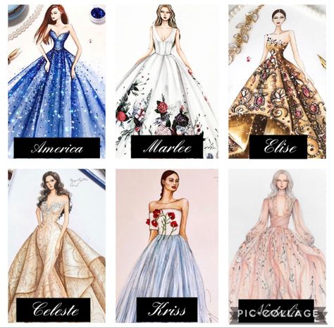 (Not my art) (I love all of them in this one) The Selection Dresses America, The Elite Selection Series Fanart, A Thousand Heartbeats Kiera Cass Fanart, The Selection Dresses, The Elite Kiera Cass, The Selection Kiera Cass, The Selection Series Books, The Selection Book, America Dress