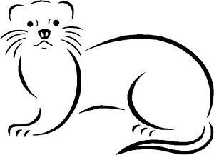 Ferret Tattoos, Ferret Tattoo, Ferret Stuff, Animal Line Drawings, Otter Art, Pet Sling, Animal Templates, Cartoon Sketches, Wolf Tattoo