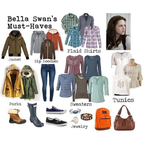 Bella Swan Must-Haves Bella Swan Aesthetic, Twilight Outfits, Downtown Outfits, Fandom Outfits, Clothes And Shoes, Zooey Deschanel, Bella Swan, The Twilight Saga, Outfits Casuales