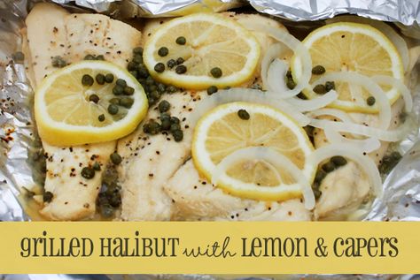 Pin it. Grilled Halibut with Lemon and Capers I grew up in Alaska – so we ate a lot of halibut growing up. I think I’ve had it a dozen different ways – but one of my favorite ways is one of the easiest ways to make halibut – Grilled Halibut with Lemons and Capers. YouContinue Reading Capers Recipe, Grilled Halibut, Halibut Recipes, Foil Pack Meals, Foil Packet Meals, Summertime Recipes, Summer Grilling Recipes, Meal Recipes, Lemon Recipes