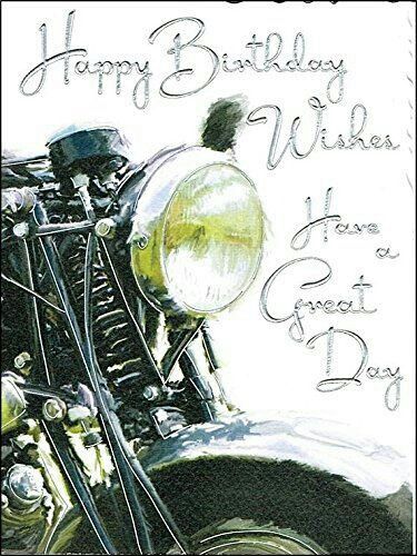 Happy Birthday motorcycle O.K. for man Birthday Wishes For A Guy, Happy Birthday Biker, Happy Birthday Motorcycle, Black Motorbike, Ideas Birthday Card, Birthday Card For Men, Happy Birthday Nephew, Motorcycle Birthday, Guy Friend