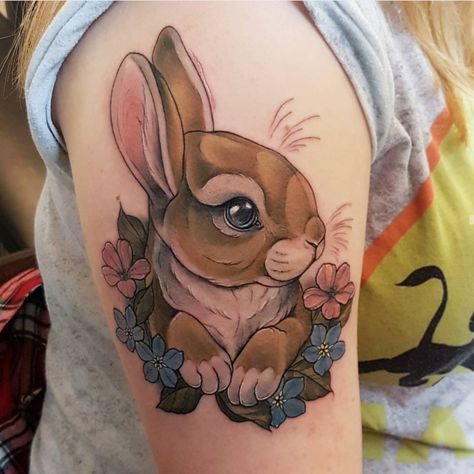 Wildlife Tattoo, Bunny Tattoo, Rabbit Tattoo, Bunny Tattoos, Rabbit Tattoos, Dad Tattoos, Traditional Tattoo Art, Tattoo Portfolio, Girly Tattoos