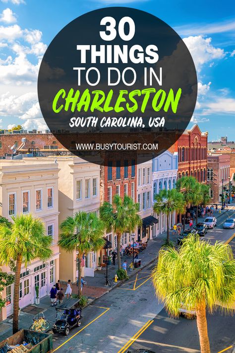 Traveling to Charleston, SC but not sure what to do there? This travel guide will show you the top attractions, best activities, places to visit & fun things to do in Charleston, South Carolina. Start planning your itinerary & bucket list now! #charleston #charlestonsc #charlestonsouthcarolina #charlestontravel #southcarolina #southcarolinatravel #usatravel #usatrip #usaroadtrip #travelusa #vacationusa #ustraveldestinations #ustravel #americatravel Seoul Nightlife, Charleston Vacation, South Carolina Vacation, South Carolina Travel, Usa Destinations, Charleston Travel, Vacation Usa, Us Travel Destinations, Chicago Restaurants