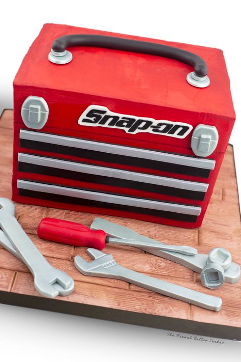 Mechanics Birthday Cake, Toolbox Cake, Mechanic Cake, Tool Box Cake, Mechanics Birthday, Tårta Design, Birthday Cake For Husband, Dad Birthday Cakes, Cake For Husband