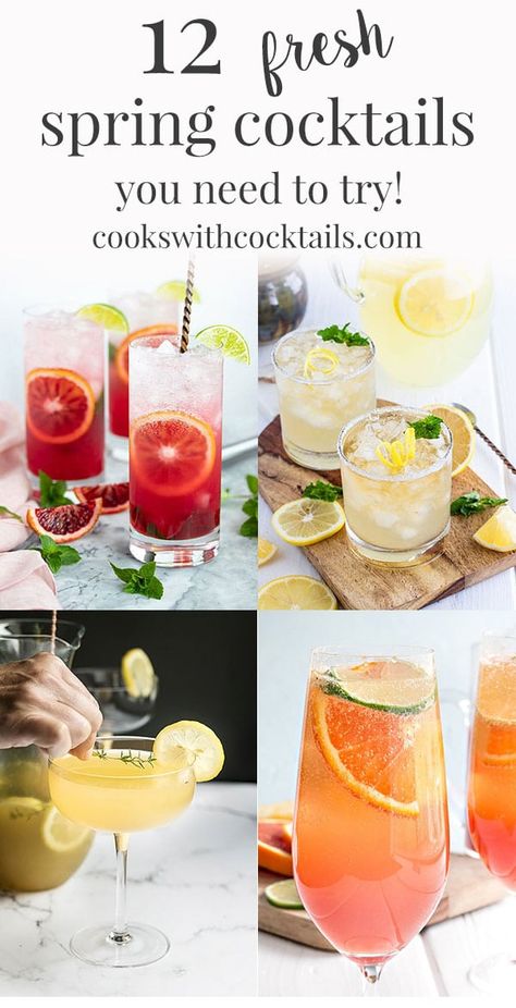 Easy Spring Cocktails, Spring Drink, Spring Cocktails Recipes, Spring Entertaining, Gin Drinks, Spring Dinner, Spring Cocktails, Spring Brunch, Perfect Brunch