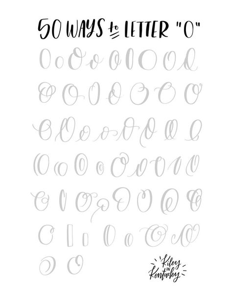 50 ways to letter O Brush Letters, Calligraphy Doodles, Handwriting Analysis, Writing Fonts, Alfabet Letters, Hand Lettering Fonts, Hand Lettering Alphabet, Calligraphy Handwriting, Creative Lettering