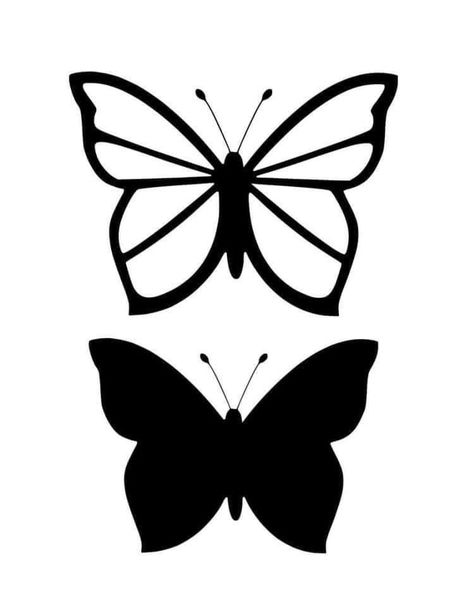 Butterfly Silhouette Templates, 3d Butterfly Template, Butterfly Cricut, Silhouette Butterfly, Butterfly Silhouette, Idee Babyshower, Butterfly Stencil, Idee Cricut, Cricut Stencils