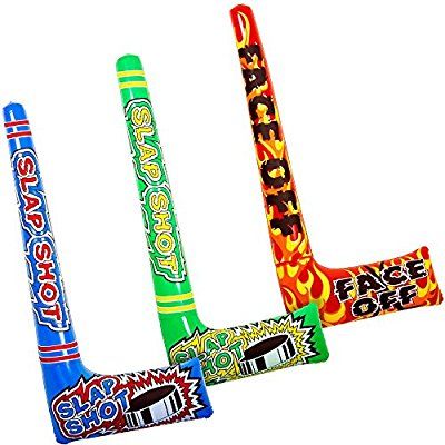 Fun Express Inflatable Hockey Sticks (1 Dozen) Hockey Party Favors, Hockey Birthday Party, Hockey Birthday Parties, Hockey Party, Sports Games For Kids, Hockey Birthday, Slap Shot, Hockey Kids, Boy Party Favors