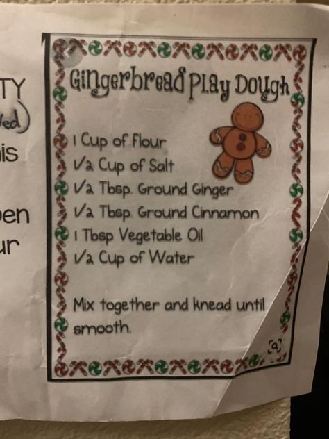 Ginger Bread Play Dough, Gingerbread Cloud Dough, Gingerbread Playdoh, Gingerbread Sensory, Gingerbread Playdough Recipe, Gingerbread Playdough, Sensory Recipes, Gingerbread Play Dough, Prek Christmas