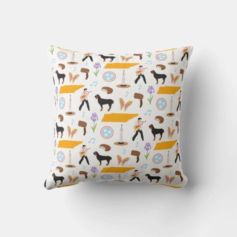 Tennessee Icons Throw Pillow  Zazzle Tennessee, Design Features, Throw Pillow, Decorative Pillows, Home And Living, Created By, Throw Pillows, Stars, Pillows