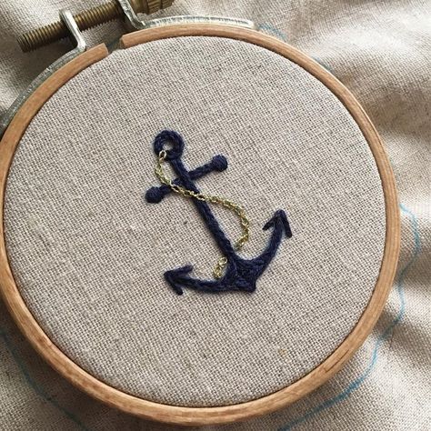 Baby Boy Embroidery Hoop, Under The Sea Embroidery, Water Embroidery, Stamp Embroidery, Simple Hand Embroidery Patterns, Diy Embroidery Designs, Hand Embroidery Videos, Embroidery Videos, Hand Embroidery Projects