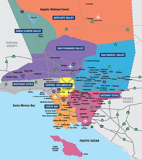 Regions of LA County - Los Angeles County Economic Development Corporation I Love Los Angeles, Map Of Los Angeles, Brain Mri, Us Maps, Types Of Maps, Cyberpunk Game, Mexican Riviera, Los Angeles Map, Smart Nails