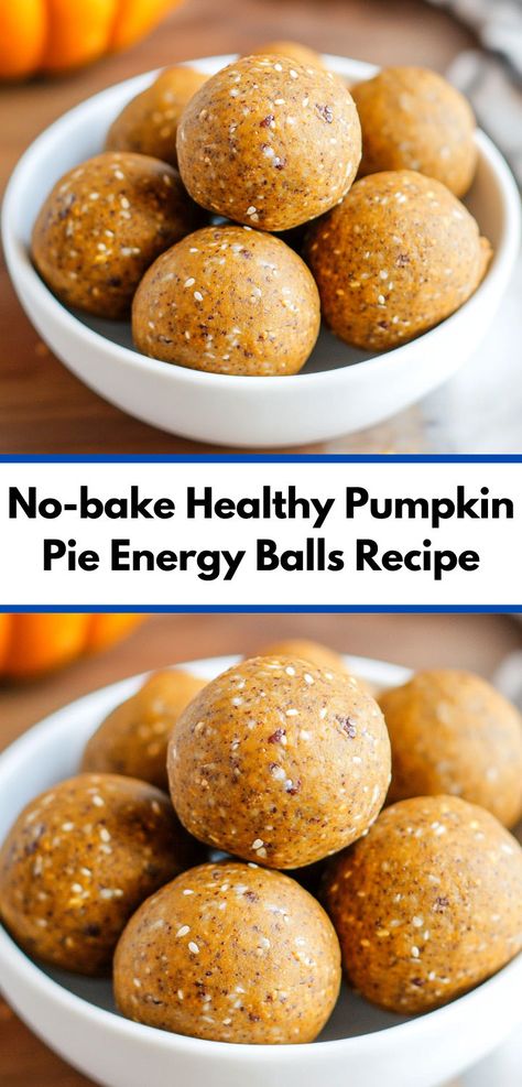 Searching for healthy pumpkin recipes? Try these No-bake Healthy Pumpkin Pie Energy Balls. This energy balls recipe is a great addition to healthy pumpkin desserts, simple dinner recipes, and dinner ideas for family or two. Pumpkin Balls Healthy, Pumpkin Baking Recipes, Pumpkin Energy Balls, Healthy Pumpkin Recipes, Desserts Simple, Healthy Pumpkin Pie, Dinner Ideas For Family, Healthy Pumpkin Dessert, Energy Balls Recipe