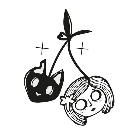 Alt Music Tattoo, Tattoo Idea Outlines, Tim Burton Stencil, Cute But Physco Tattoo, Dark Girly Tattoos, Creepy Halloween Tattoos, Halloween Line Tattoo, Spooky Simple Drawings, Guy Matching Tattoos