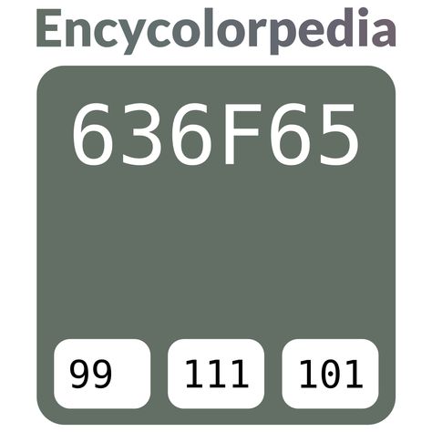 Farrow & Ball Green Smoke / 47 / #636f65 Hex Color Code, RGB and Paints Eclipse Sherwin Williams Exterior Paint, Eclipse Sherwin Williams, Sherwin Williams Eclipse Exterior, Sherwin Williams Eclipse, Green Room Wall, Log House Exterior, White Walls And Trim, Farrow Ball Green, Black Paint Colors