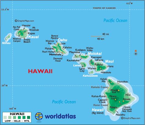 map of hawaii large color map Pearl Harbor Tours, Hawaiian Islands Map, Geography Facts, Map Of Hawaii, Pearl Harbor Hawaii, Lahaina Maui, Beach Boy, Hawaiian Vacation, Island Map