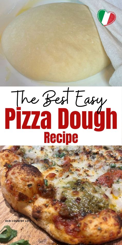 Whether you're a seasoned home cook or new to the kitchen, our pizza dough recipe is designed to give you the confidence you need for pizza perfection. The crust is the foundation of any great pizza, and our recipe yields a dough that's fluffy and chewy in all the right places, with the classic crispy edge we all love. Say goodbye to lackluster crusts—your homemade pizza night is about to be elevated! #DIYPizza #PizzaNight #ourcountrylife Pizza Dough Recipe Fluffy, 00 Pizza Dough Recipe, Argentina Dishes, Best Easy Pizza Dough, Fluffy Pizza Dough Recipe, Yeast Pizza Dough Recipe, Home Made Pizza Dough, Quick Pizza Crust, Easy Pizza Crust Recipe