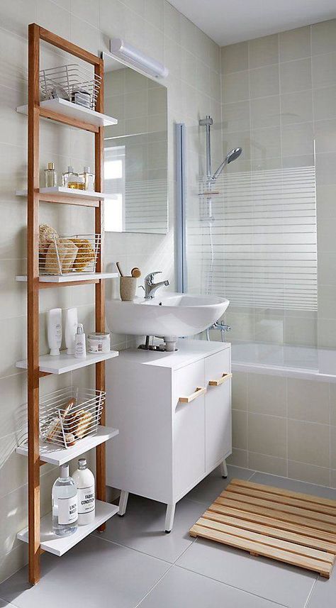 Design Interior Baie, Bathroom Organization Ideas, Bathroom Closet Organization, Bathroom Closet, Small Bathroom Ideas On A Budget, Casa Vintage, Small Bathroom Ideas Modern, Tiny Bathrooms, Bathroom Design Decor