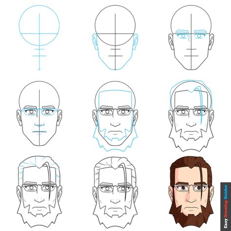 How to Draw an Anime Beard and Facial Hair Boy Hair Drawing, Learn To Draw Anime, Beard Drawing, Vampire Drawings, Easy Drawing Steps, Hair Illustration, Cartoon Style Drawing, Human Anatomy Drawing, Draw Anime