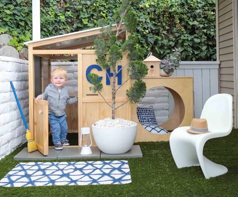 Kid Playground, Playground Backyard, Build A Playhouse, Outdoor Play Area, Outdoor Rugs Patio, Playground Design, Craftsman Style Homes, Backyard Playground, Emily Henderson