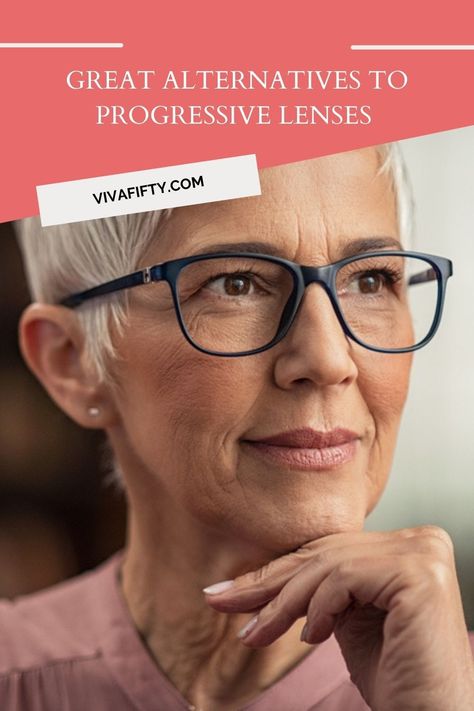 Progressive lenses are a great invention, but not everybody adapts to them. Here are some alternatives you may want to consider. Bifocals For Women, Rock Style Women, Retirement Life, Men Over 50, Bifocal Glasses, Midlife Women, Progressive Lenses, Anti Aging Food, Great Inventions