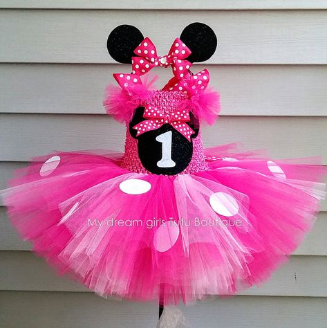 Tutu Minnie, Minnie Mouse Tutu Dress, Minnie Mouse Outfits, Party Cartoon, Cartoon Cosplay, Girls Tutu Dresses, Pink Minnie, Baby Mickey