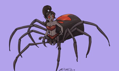 spider girl | Day 06- Spider Girl by jillybean200x on DeviantArt Spider Oc Girl, Spider Person Hybrid, Spider Hybrid, Glass Wing Butterfly, Wing Butterfly, Bat Girl, Hybrid Art, Eye Illustration, Spider Art