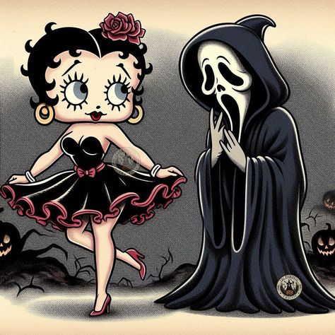 A Betty Boop Halloween 👠🎃 Halloween Betty Boop, Betty Boop Halloween, Betty Boop Art, Halloween Art, Betty Boop, Art Inspiration, Halloween, Quick Saves, Art