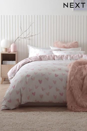 Bedding Sets | Duvet Cover & Bed Sets | Next UK Heart Duvet Cover, Pink Bed Sheets, Comfy Bedding, Cute Duvet Covers, Geometric Duvet Cover, Pink Duvet Cover, Cute Bedroom Ideas, Double Duvet Covers, Duvet Cover Pattern