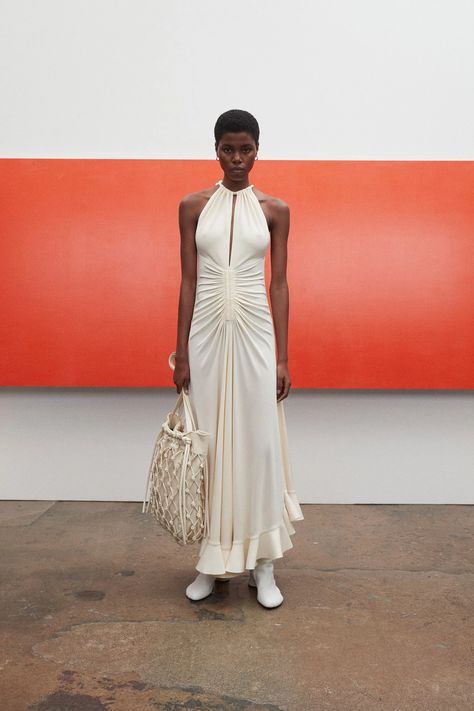 Proenza Schouler Pre-Fall 2023 Collection | Vogue Pre Fall 2023, Fall 24, Pant Trends, Maxi Jersey Dress, Crepe Dress, Fashion Show Collection, Ruched Dress, Pre Fall, Proenza Schouler