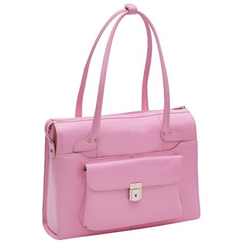 McKleinUSA WENONAH 96669 Pink Leather Ladies Briefcase ** More info could be found at the image url. Pink Briefcase, Ladies Briefcase, W Series, Pink Luggage, Pink Laptop, Briefcase Women, Laptop Briefcase, Pink Cases, Work Tote