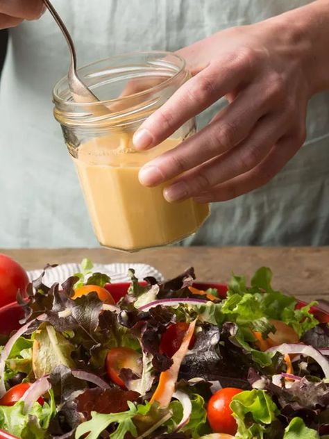 This Miso Tahini dressing with healthy ingredients, such as salad greens, steamed or grilled vegetables, creates a blissful dressing that combines creamy, nutty sesame paste and sweet, mellow miso.
#miso #soy  #japanesefood #japanesecuisine #japanesedishes #food #hikarimsio #fermentedfood #fermented #recipe #dressing #vegetarian #vegetable #tahini Miso Salad Dressing, Miso Tahini, Braised Greens, Sesame Paste, Salad Greens, Miso Dressing, Organic Rice, Tahini Dressing, Steamed Vegetables