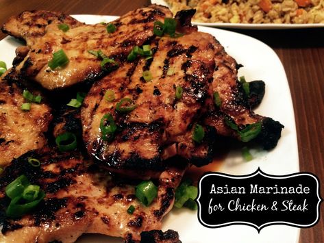 This Easy Asian Marinade is a cinch to put together and made up of ingredients we always have on hand in our pantry!  Minimum time and effort, maximum amount of flavor.  We love to serve it with fried rice!  I surprised my hubby with the Weber Grill last week that he has wanted for a … Chicken Steak Recipe, Asian Marinade For Chicken, Steak Marinades, Marinade Chicken, Asian Marinade, Marinade For Chicken, Greek Chicken Marinade, Recipes Grilling, Fajita Marinade