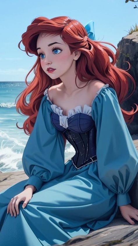 Disney Princess Anime, Ray Of Hope, Disney Character Art, Disney Princess Artwork, Disney Princess Fan Art, Disney Artwork, Little By Little, Disney Ariel, Disney Princess Wallpaper