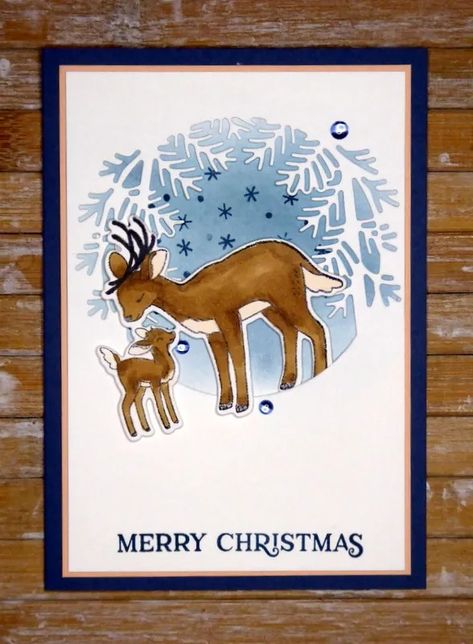 Reindeer card - Ink. Stamp. Share Blog Hop - Crafty-rootes Reindeer Card, Stampin Up Christmas Cards, Christmas Snow Globes, Pink Cards, Stampin Up Christmas, Pretty Christmas, Christmas Cards To Make, Ink Stamps, September 2024