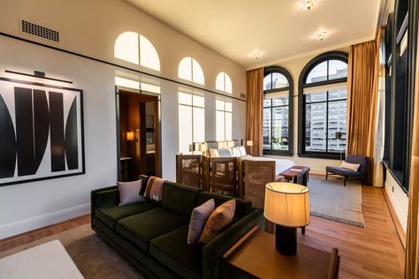 Shinola Hotel, Bar Lounge Room, Downtown Detroit, Common Room, Architecture Old, Room Makeover Inspiration, Hotel Design, Cabin Homes, Lounge Room