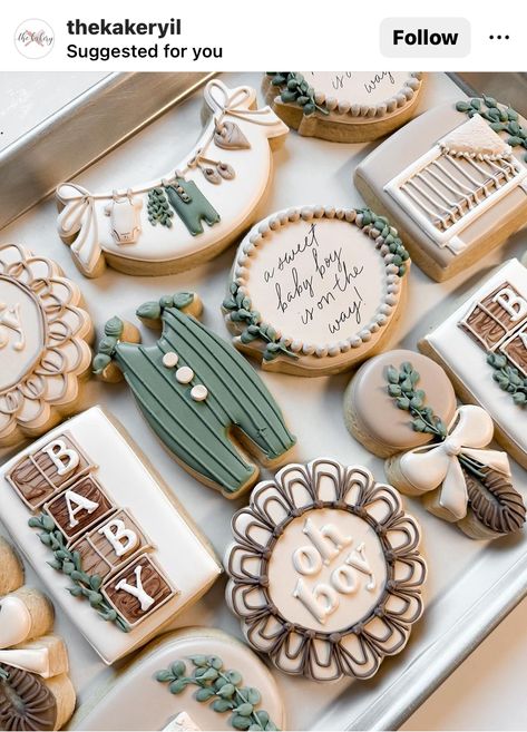 Knotted Onesie Cookies, Camp Cookies Decorated, Woodland Decorated Cookies, Baby Boy Cookies Decorated, Eddie Cookies, Boho Baby Shower Cookies, Baby Sugar Cookies, Baby Shower Cookies Neutral, Boho Cookies